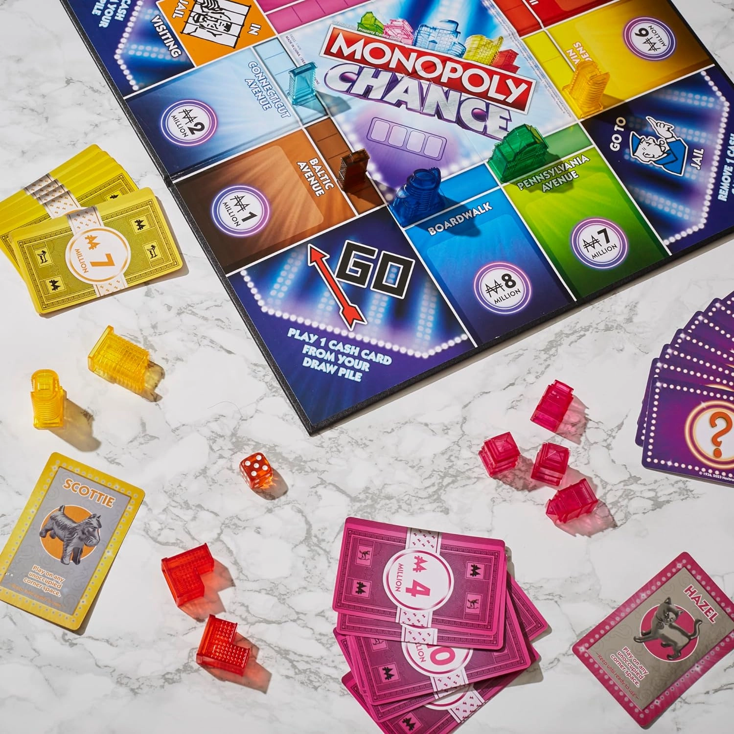 Monopoly Chance Board Game Fast-Paced Family & Party Board Game for Adults and Kids Ages 8 