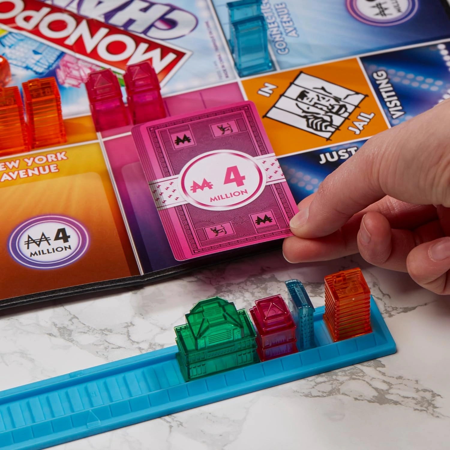 Monopoly Chance Board Game Fast-Paced Family & Party Board Game for Adults and Kids Ages 8 