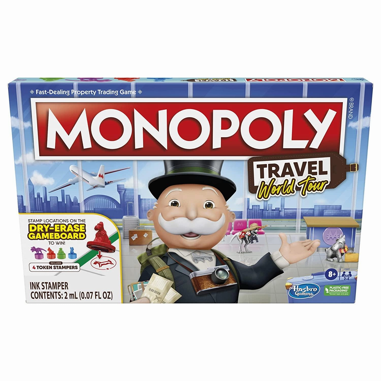 Monopoly Travel World Tour Family Board Game for Ages 8 and Up