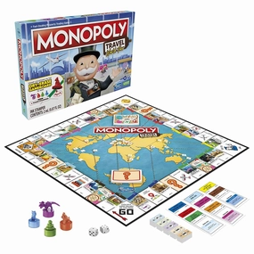 Monopoly Travel World Tour Family Board Game for Ages 8 and Up