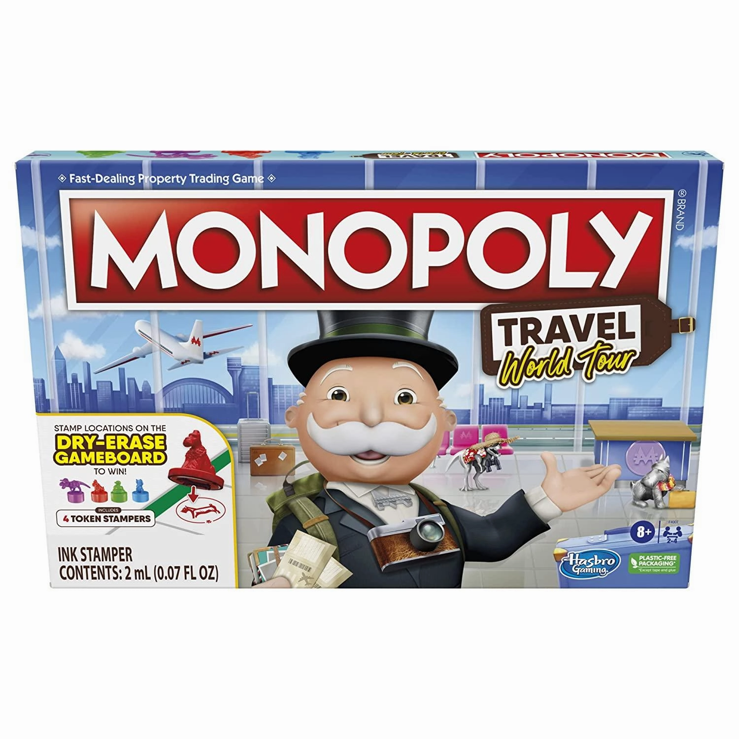 Monopoly Travel World Tour Family Board Game for Ages 8 and Up