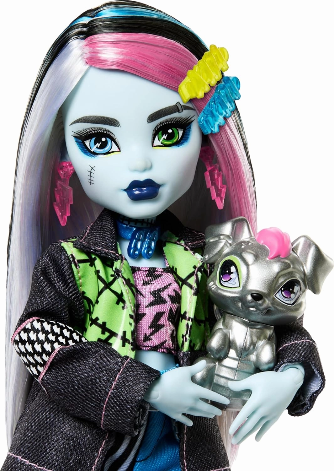 Monster High Frankie Stein Doll with Watzie Pet with Accessories for Kids Ages 4 