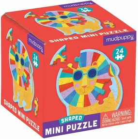 Mud Puppy 24 Piece Shaped Mini Puzzle Rainbow Lion