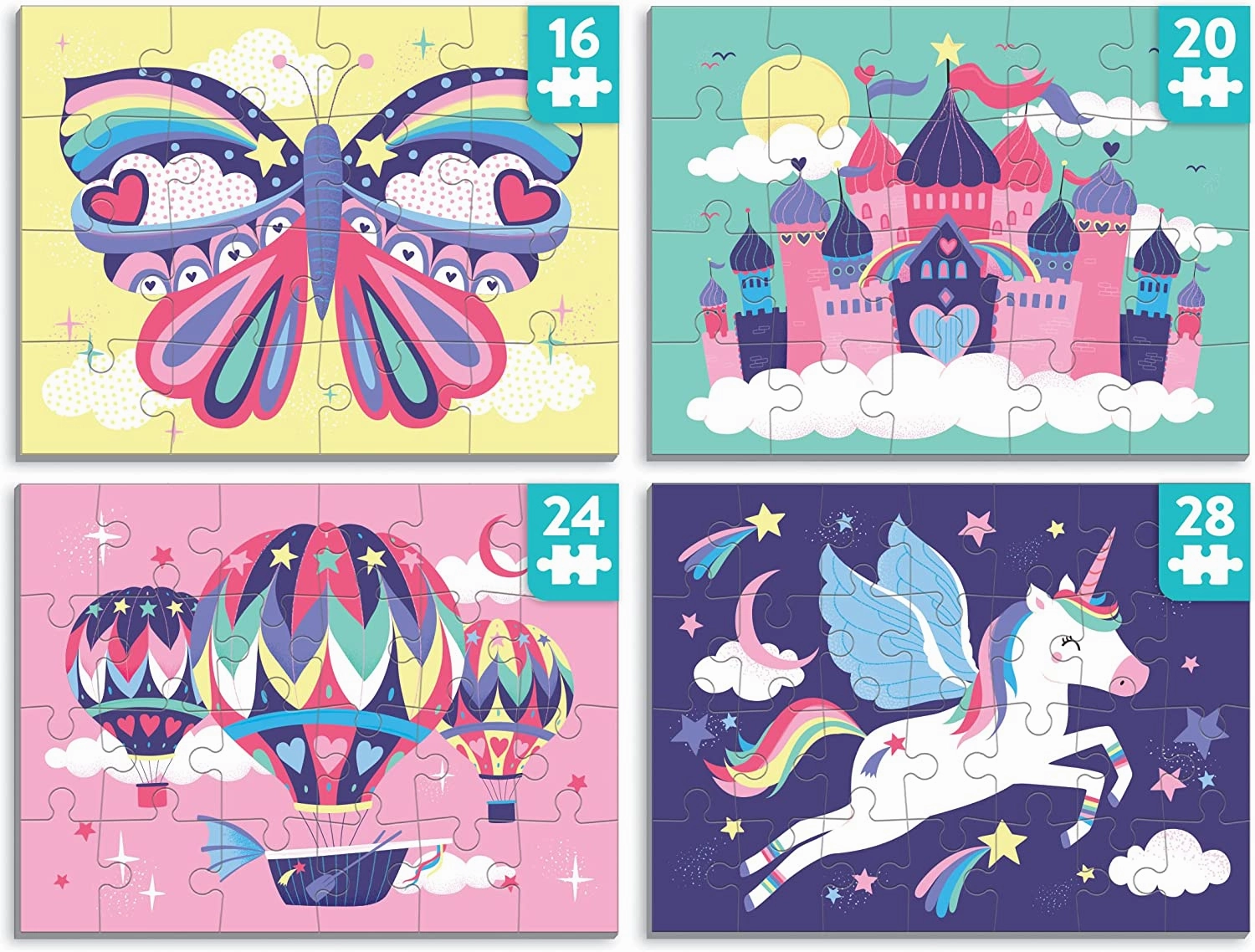 Mud Puppy Unicorn Magic Level Up! Puzzle Set
