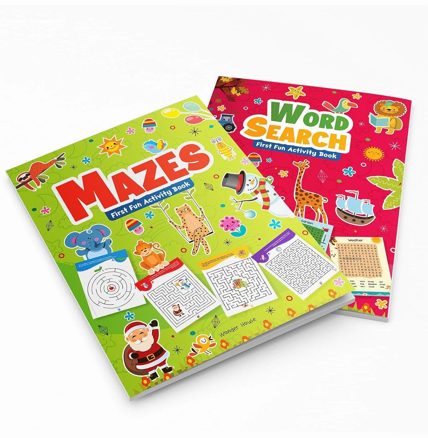 My First Fun Activity Boxset of 4 Books: Spot the Difference Mazes Word Search & Dot to Dot [Paperback] Wonder House Books
