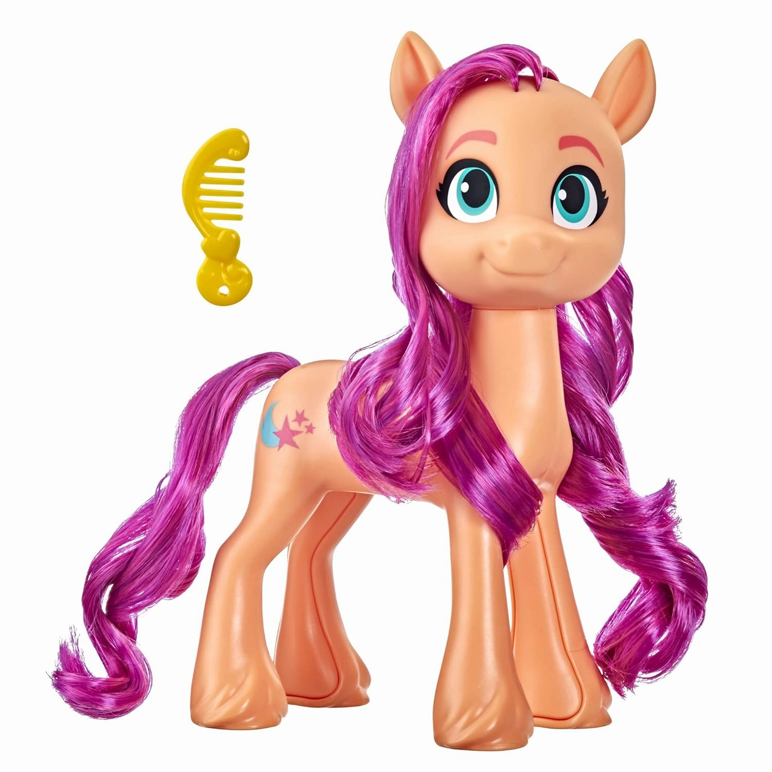 My Little Pony: A New Generation Mega Movie Friends Sunny Starscout - 8-Inch Orange Pony Figure with Comb, Toy for Kids Ages 3 and Up
