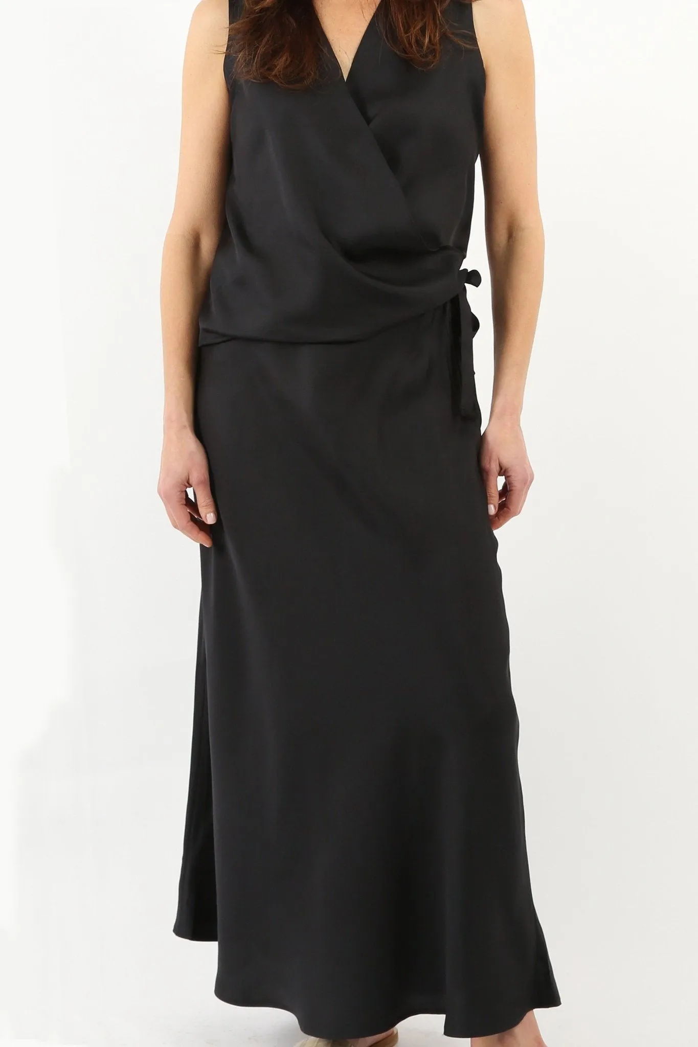 NAHLA SILK TWILL SKIRT