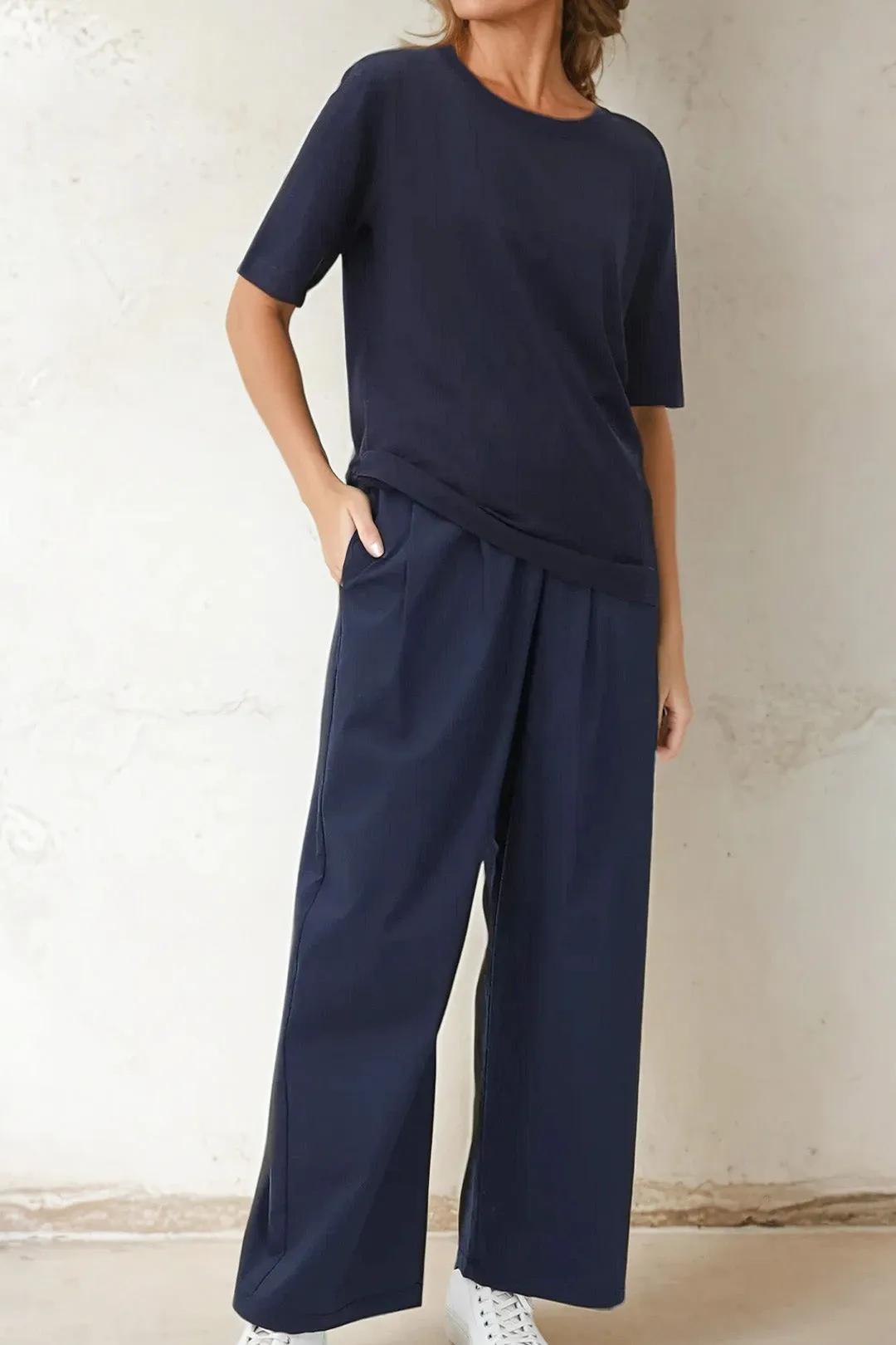 NICO TENNIS ELBOW SLEEVE CREW IN ITALIAN SILK COTTON