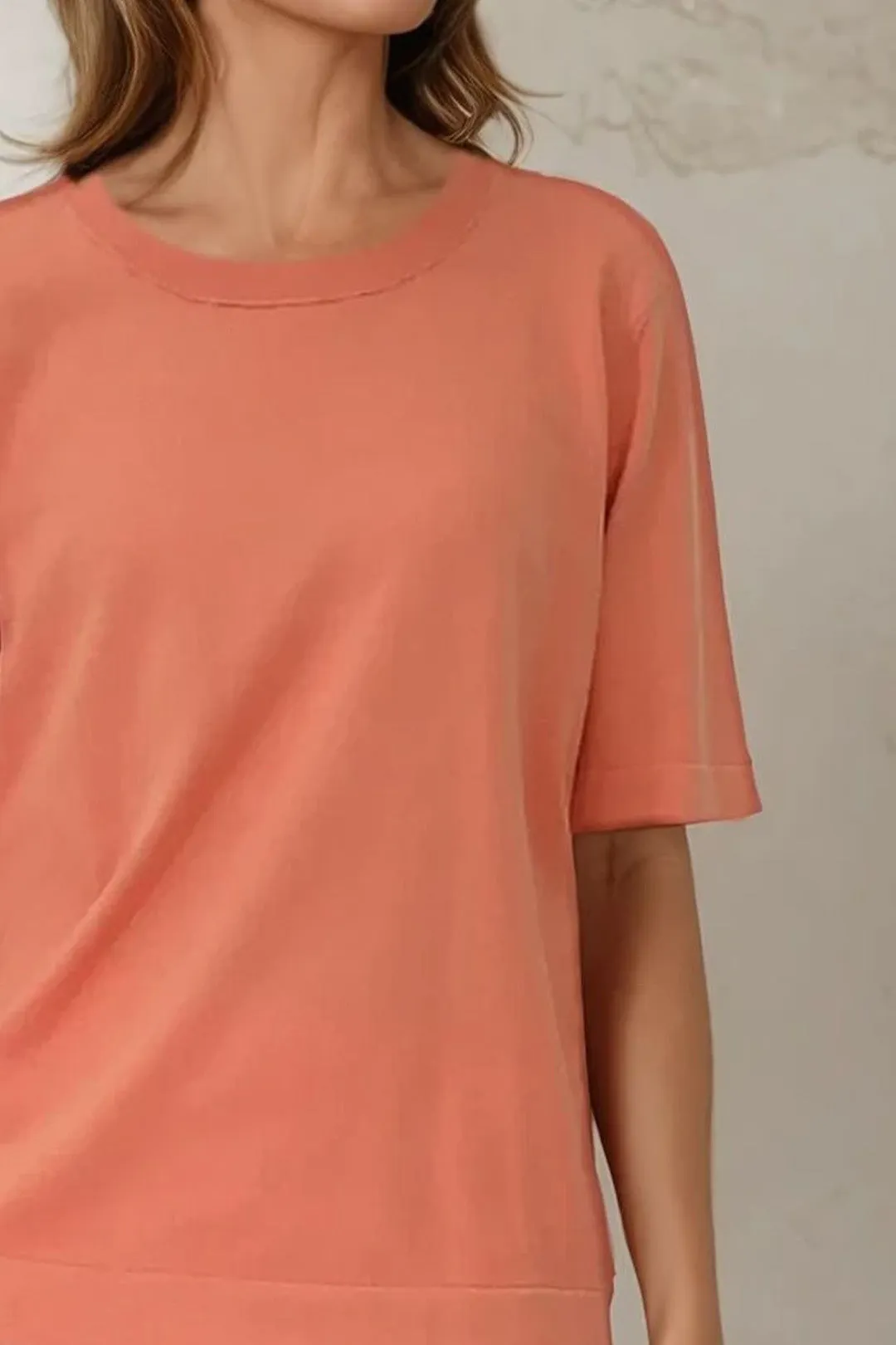NICO TENNIS ELBOW SLEEVE CREW IN ITALIAN SILK COTTON