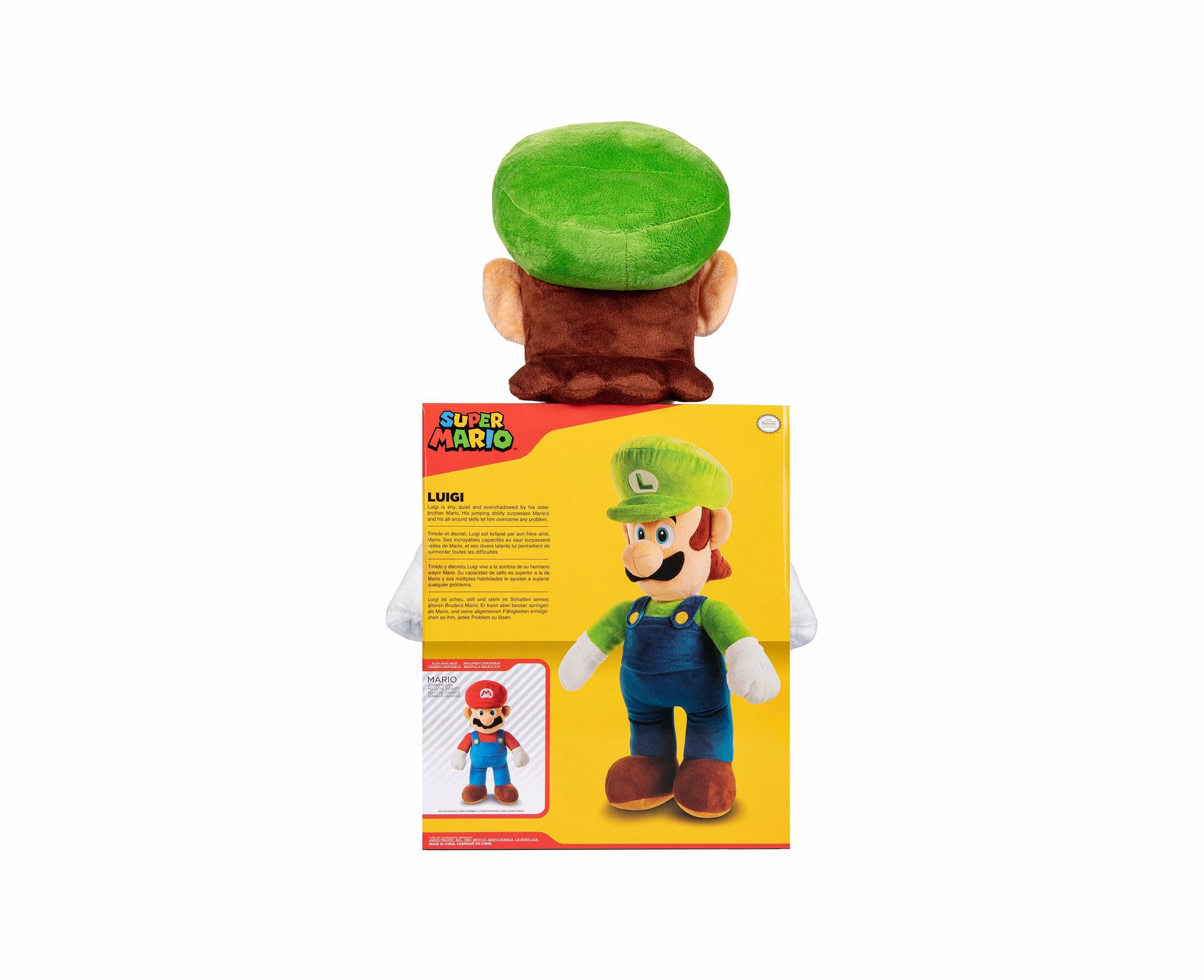 Nintendo 20 inch Jumbo Plush Luigi - Super Soft Cuddly Toy