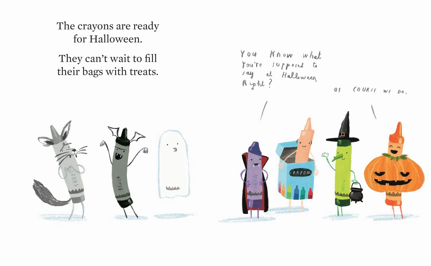 Oliver Jeffers The Crayons Trick Or Treat Board Book for ages 3 