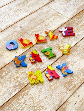 Orange Tree Toys Animal Themed Wooden Alphabet Letter for Decoration