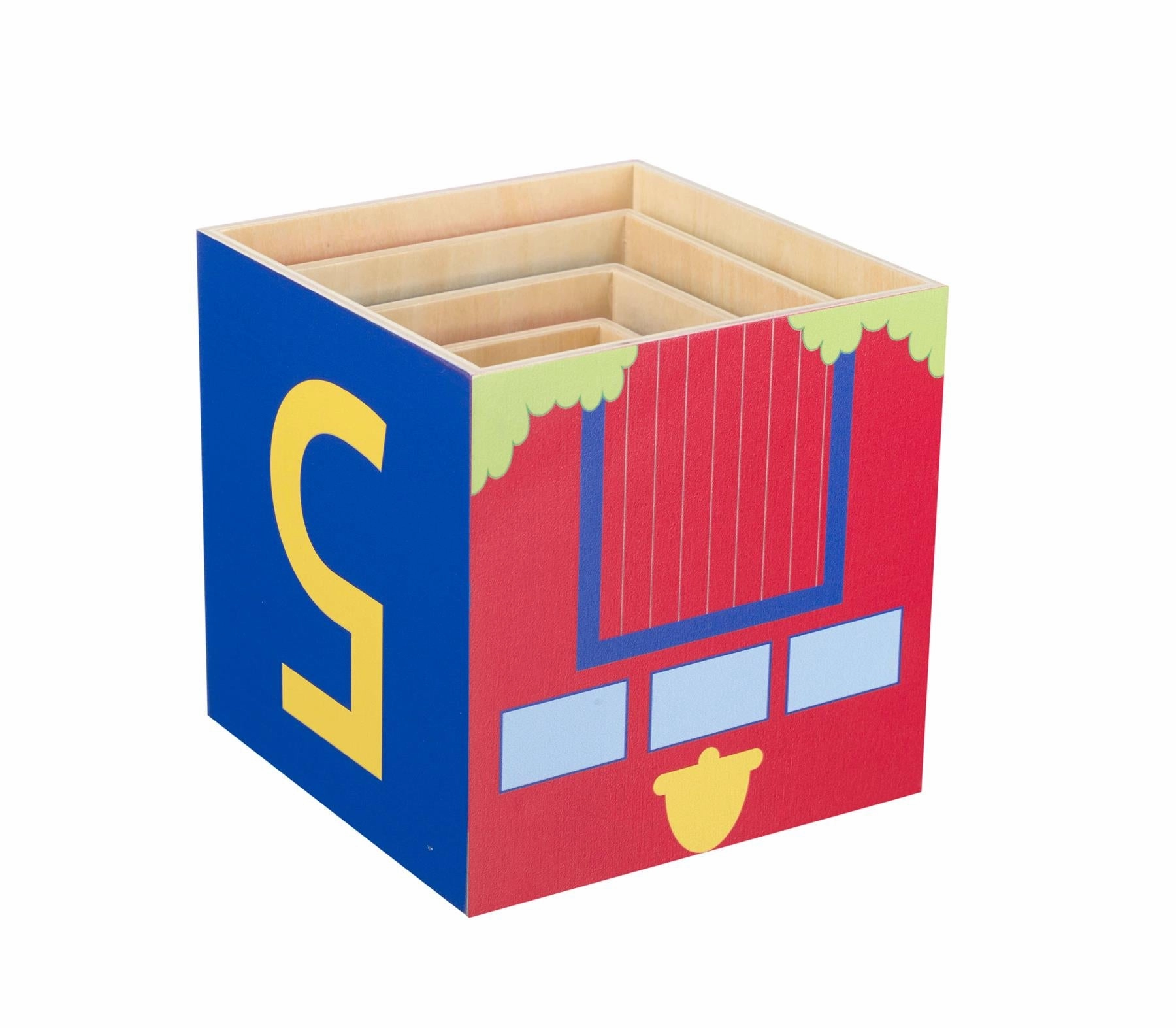 Orange Tree Toys Emergency Services Wooden Stacking Cubes for Age 18M 