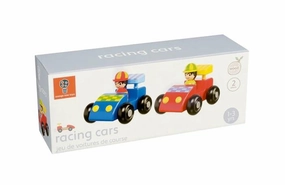 Orange Tree Toys Set of 2 Wooden Racing Cars for Ages 18 Months and Up