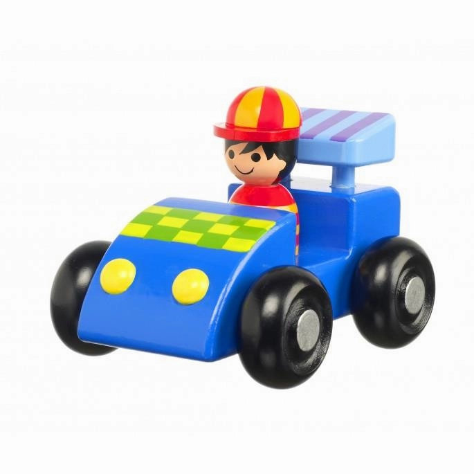 Orange Tree Toys Set of 2 Wooden Racing Cars for Ages 18 Months and Up