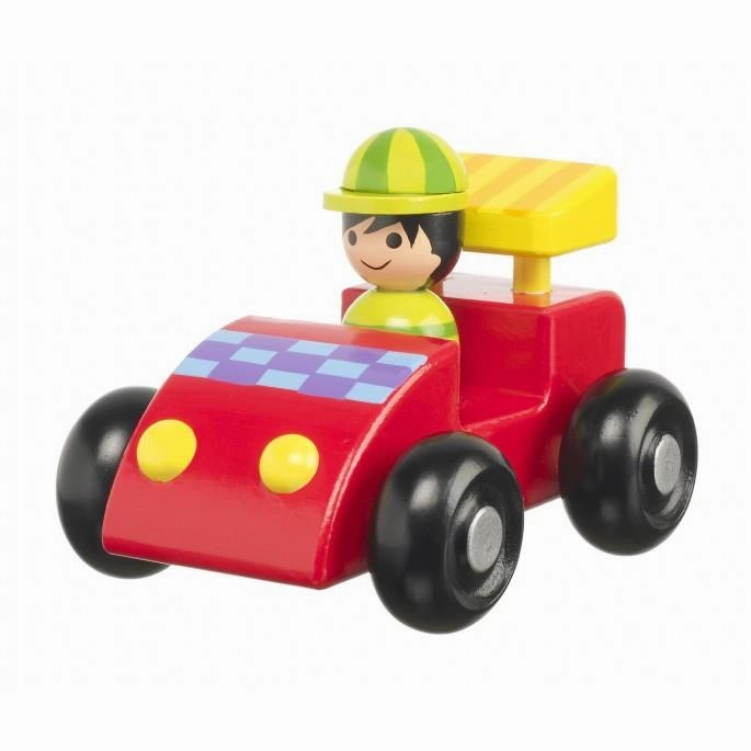 Orange Tree Toys Set of 2 Wooden Racing Cars for Ages 18 Months and Up