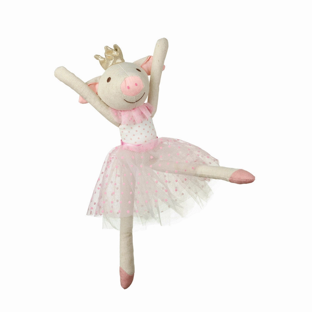 Orange Tree Toys Small Pig Princess Ballerina Rag Doll - Ages 0mo 