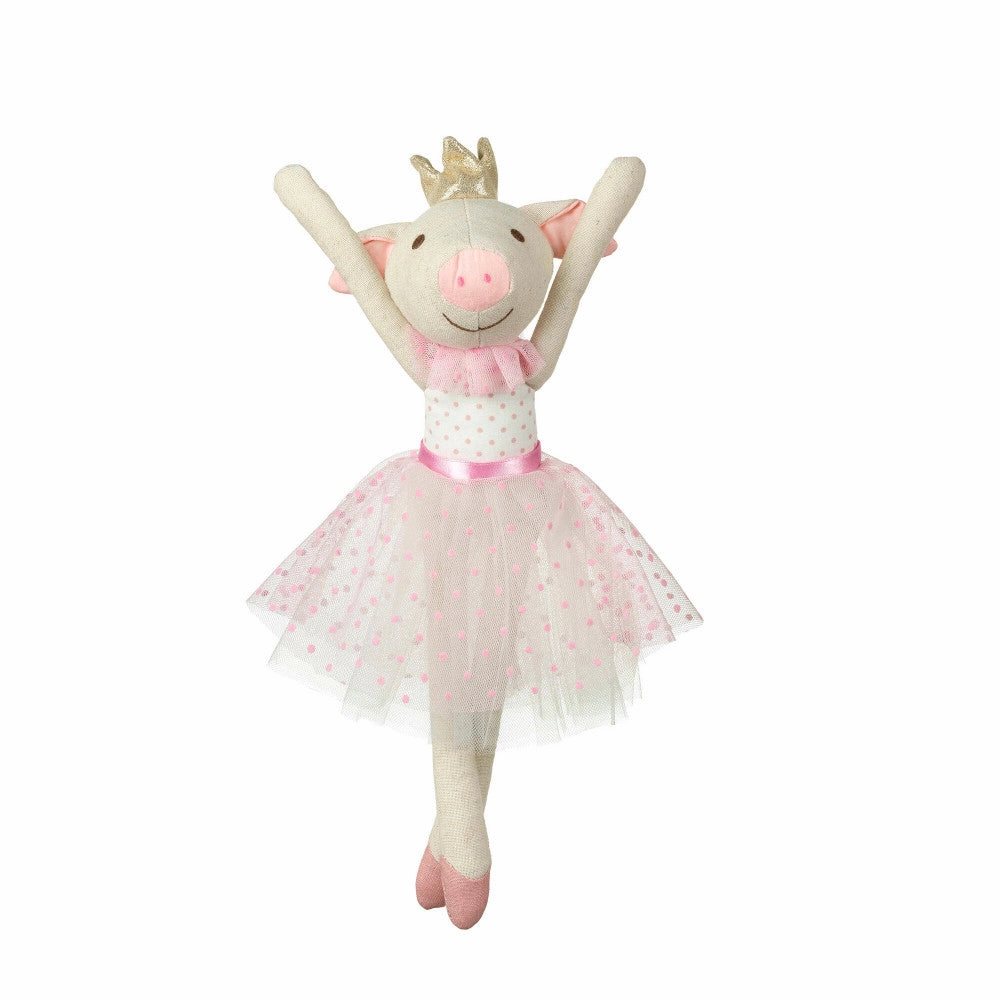 Orange Tree Toys Small Pig Princess Ballerina Rag Doll - Ages 0mo 