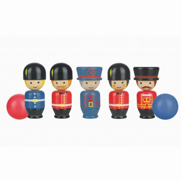 Orange Tree Toys Wooden London Skittles Toy Playset for Ages 3 and Up