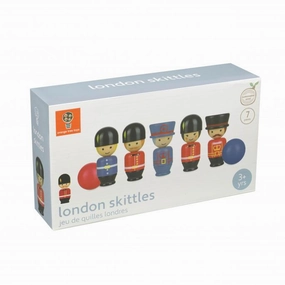 Orange Tree Toys Wooden London Skittles Toy Playset for Ages 3 and Up