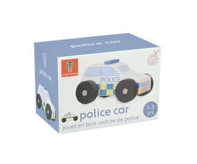 Orange Tree Toys Wooden Police Car Vehicle Toy for Ages 18 Months & Up