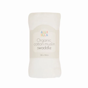 Organic Cotton Muslin Swaddle- White