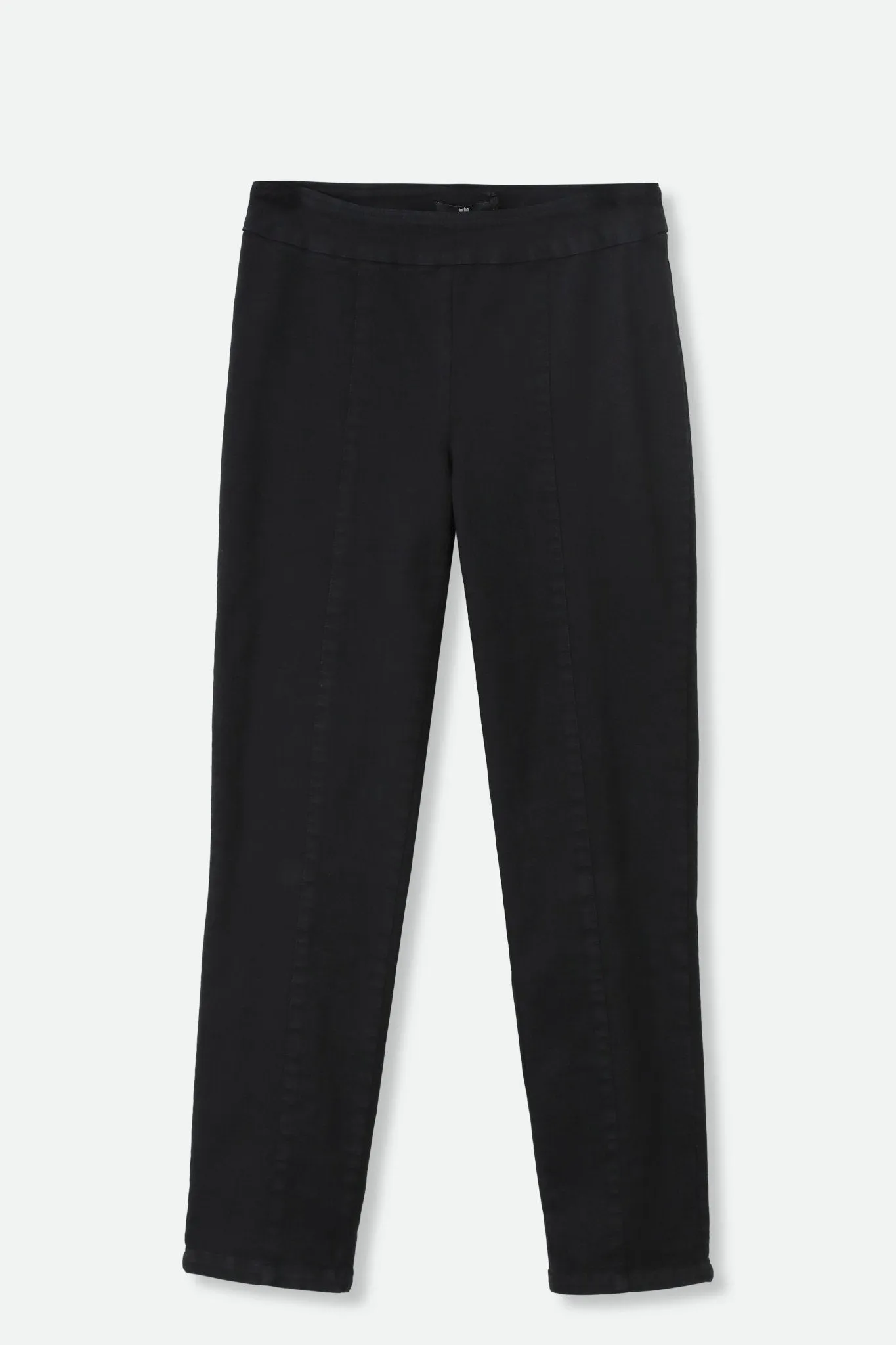PALLAS BACK SLIT ITALIAN DENIM PANT IN BLACK