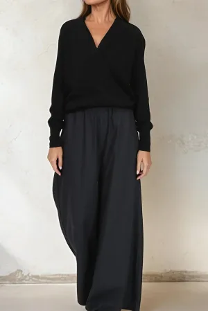 PALMETTO WIDE LEG PULL ON PANT IN GABARDINE