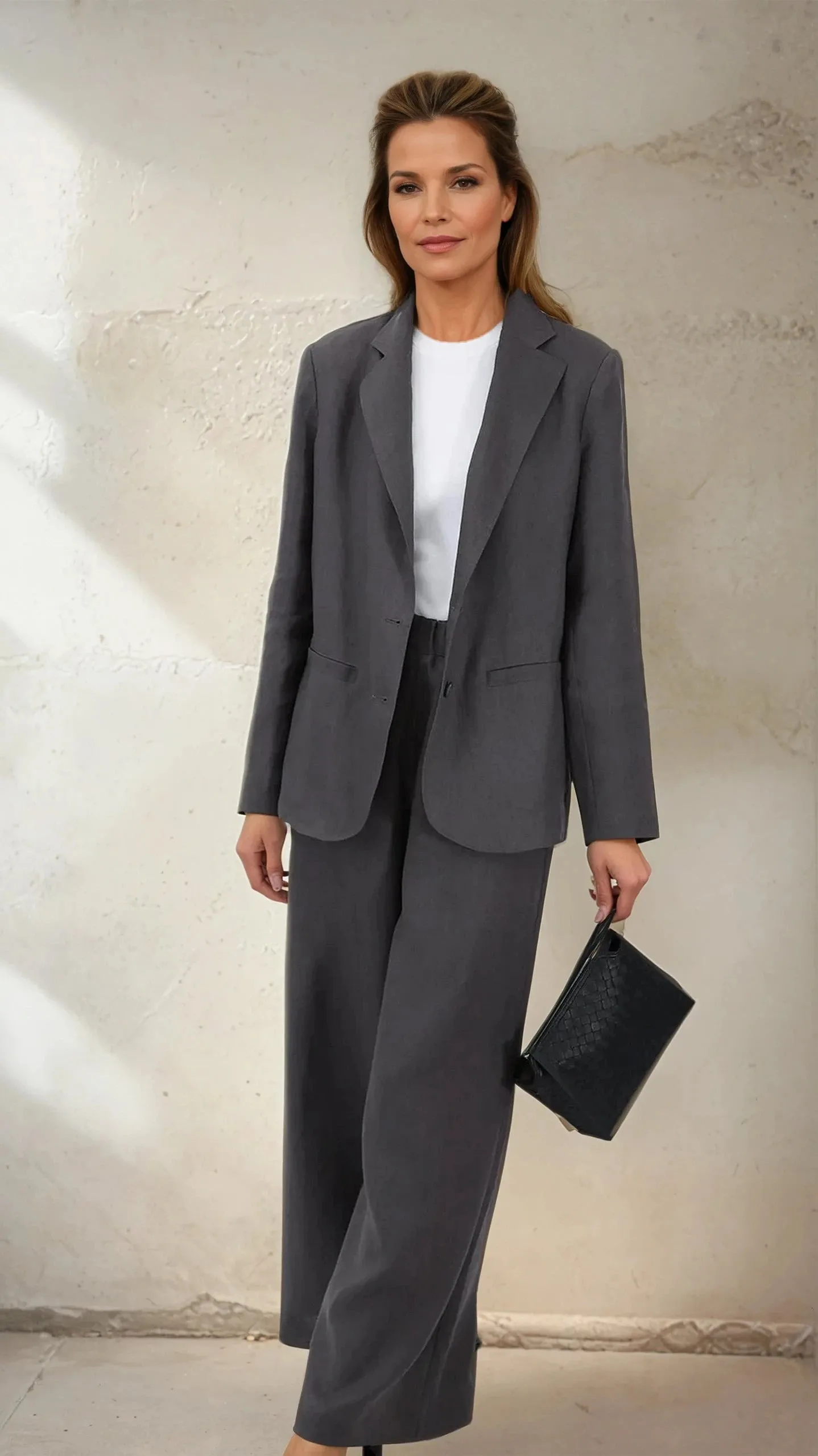 PALMETTO WIDE LEG PULL ON PANT IN ITALIAN LINEN