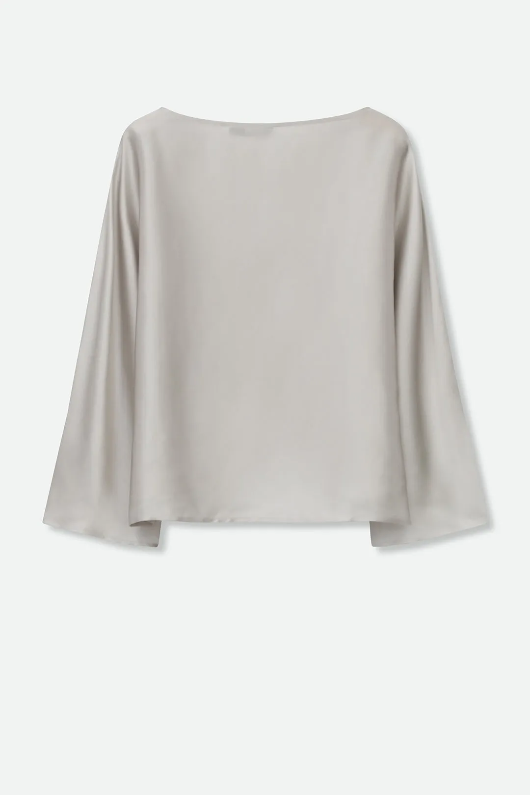 PAOLO BATEAU NECK BLOUSE IN SILK CHARMEUSE