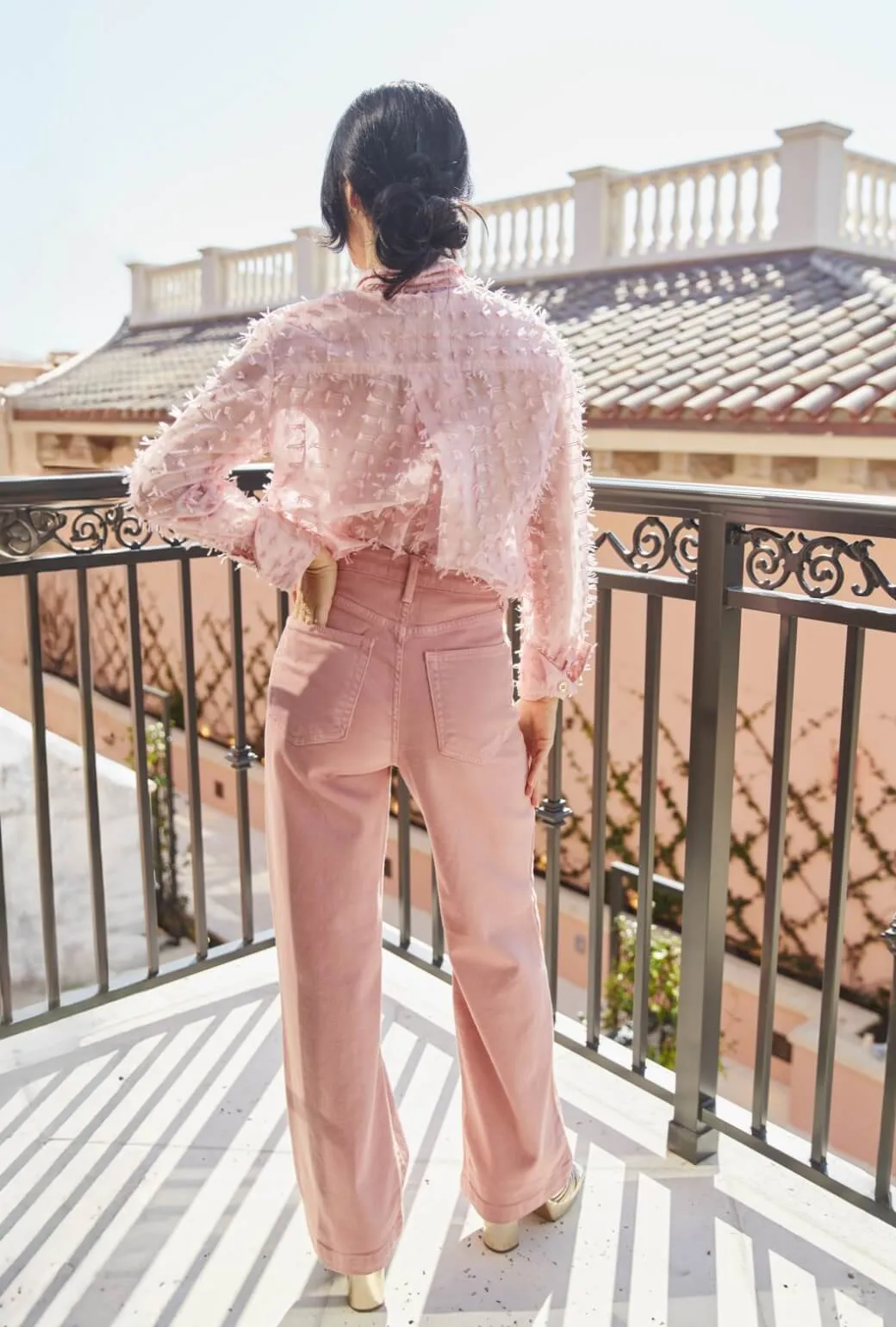 Patch Pocket Jeans - Rose