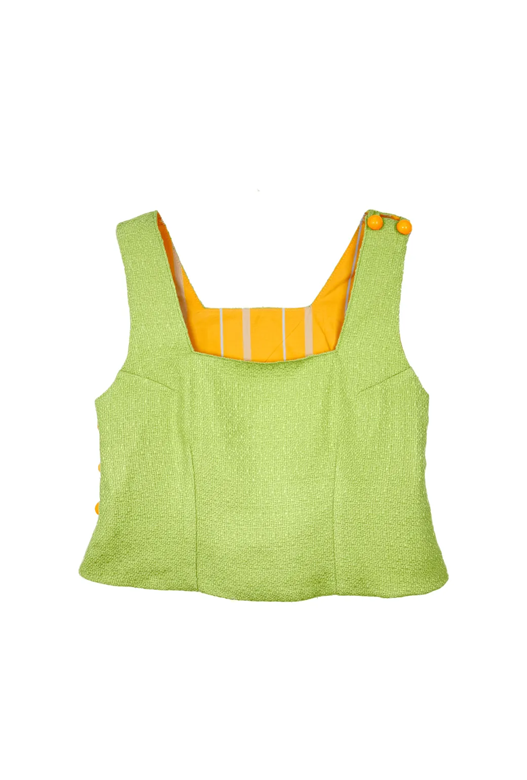 Paulina Top - Lime Sherbet Tweed