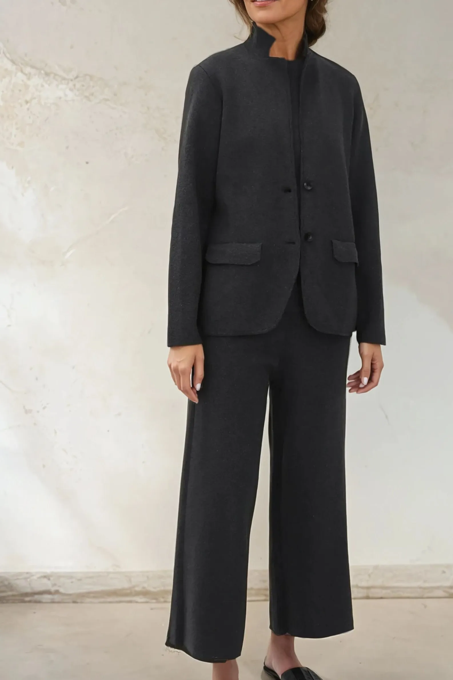 PAYTON WIDE LEG CROP PANT IN KNIT PIMA COTTON