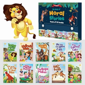 Pegasus Moral-Amazing Story Bag (10 Book Set) for Kids Children