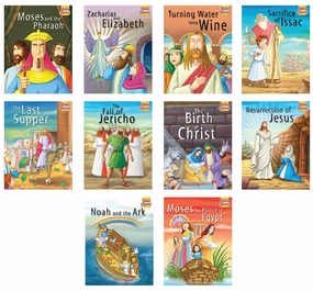 Pegasus Set of 10 Bible Stories Picture Books for 3  Year Old Children II