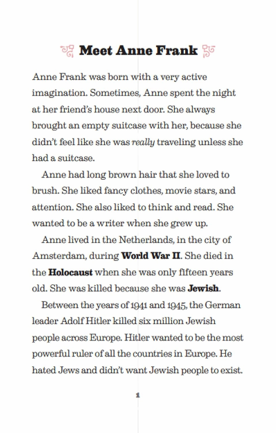 Pegasus The Story of Anne Frank: A Biography Book
