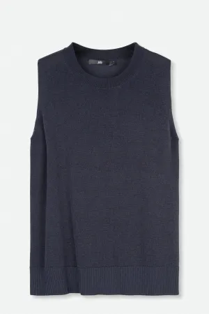 PERI SLEEVELESS TOP IN HIGH TWIST COTTON