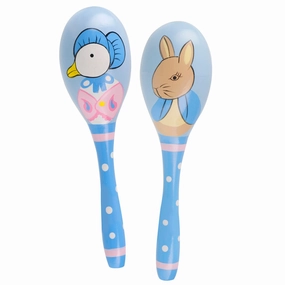 Peter Rabbit Wooden Maraca Set, Musical Shaker Instruments for Toddlers