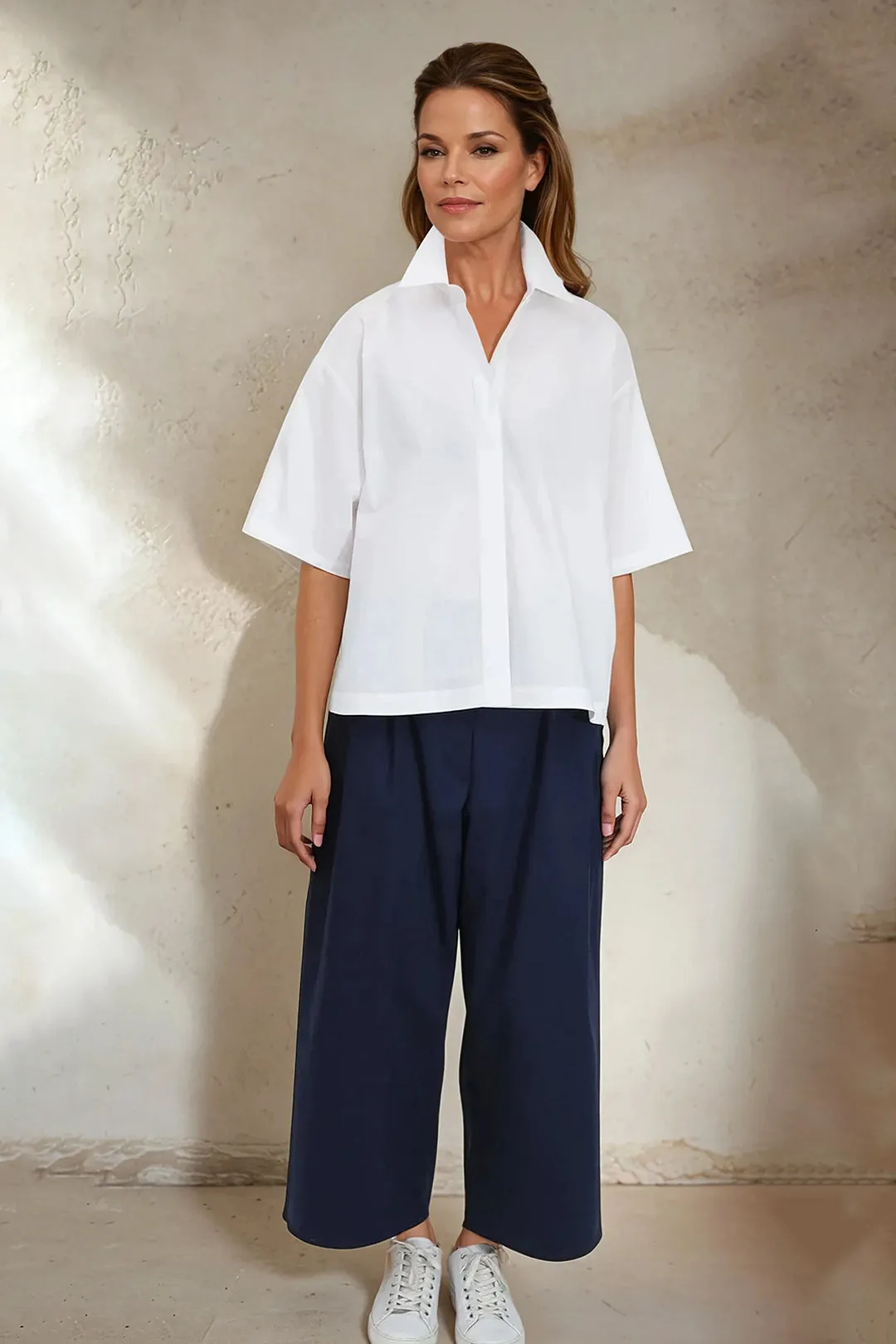 PIERIETTA FULL LEG PANT IN ITALIAN COTTON
