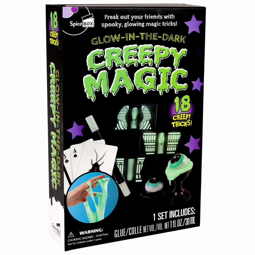 Play Box Creepy Magic Glow-In-The-Dark Magic Set, 18 Tricks, Ages 8 