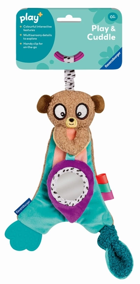 Play  Crinkle & Chew Meerkat Soft Activity Toy with Teether for Babies