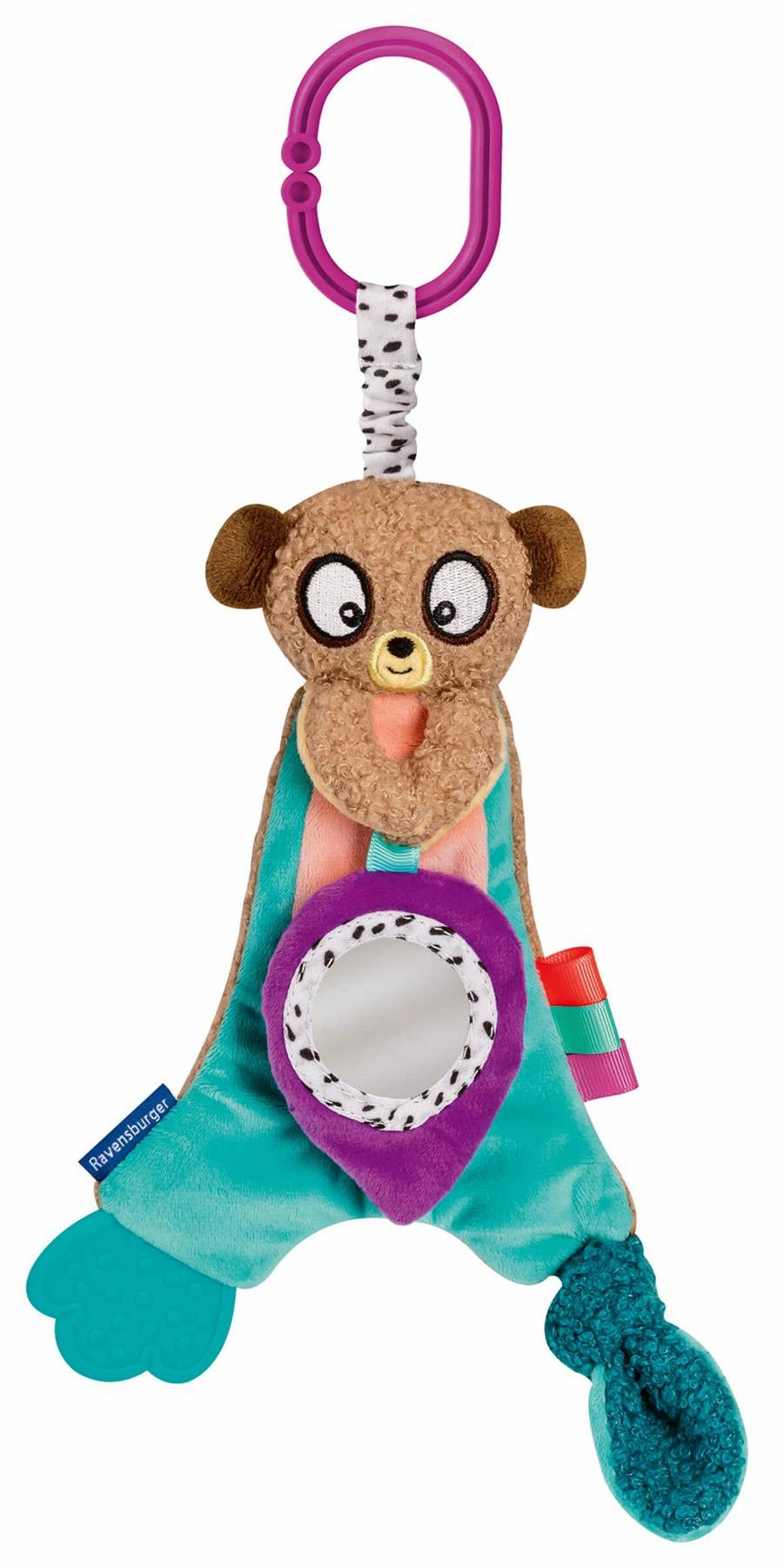 Play  Crinkle & Chew Meerkat Soft Activity Toy with Teether for Babies