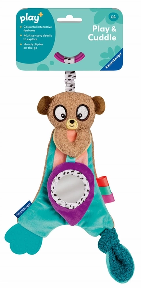 Play  Crinkle & Chew Meerkat Soft Activity Toy with Teether for Babies