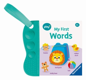 Play  Flip & Pop My First Words Waterproof Book & Teether Edge Age 6M 