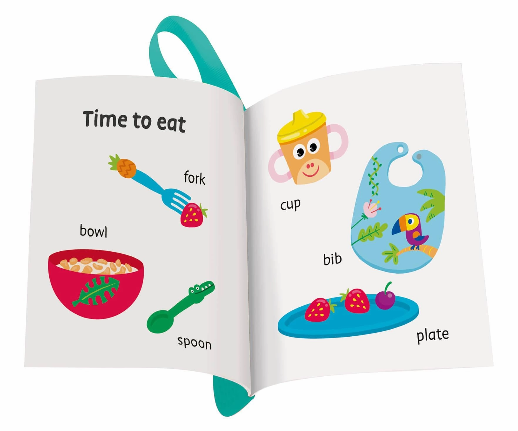 Play  Flip & Pop My First Words Waterproof Book & Teether Edge Age 6M 