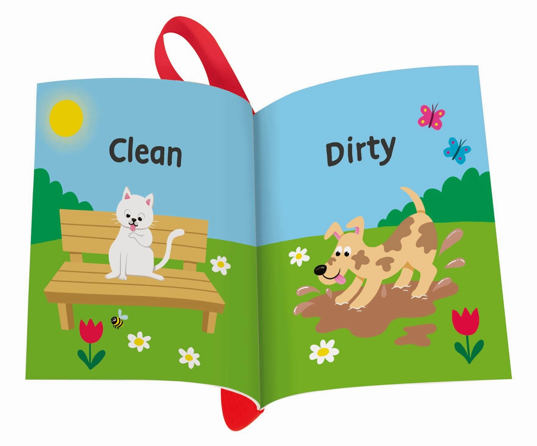 Play  Flip & Pop Opposites Waterproof Book with Teething Edge Ages 6M 