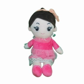 Play Hour Ellie Rag Doll Plush Soft Toy Wearing Pink Dress for Ages 3 Years and Up, 45cm