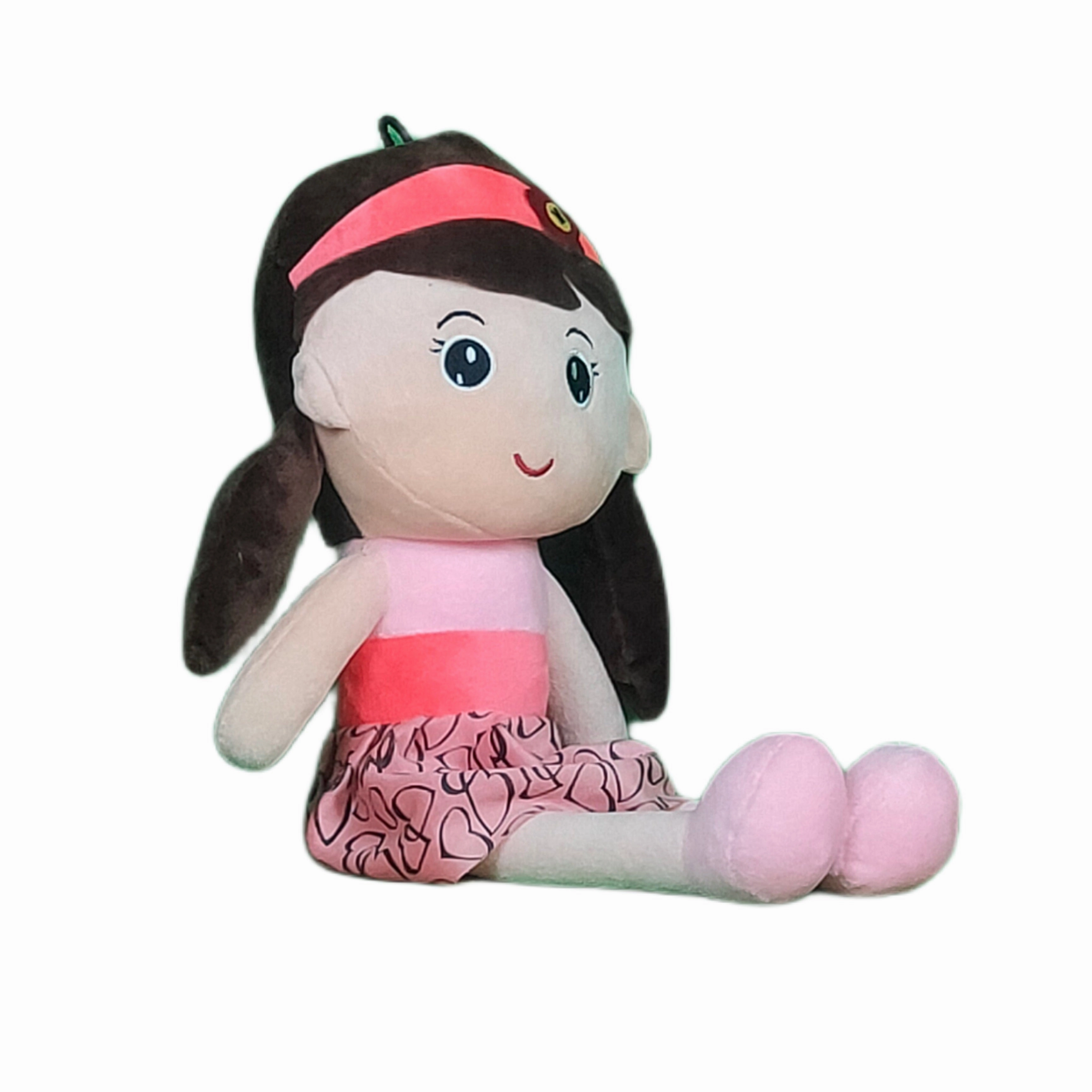 Play Hour Molly Rag Doll Plush Soft Toy Wearing Pink Dress for Ages 3 Years and Up, 50cm