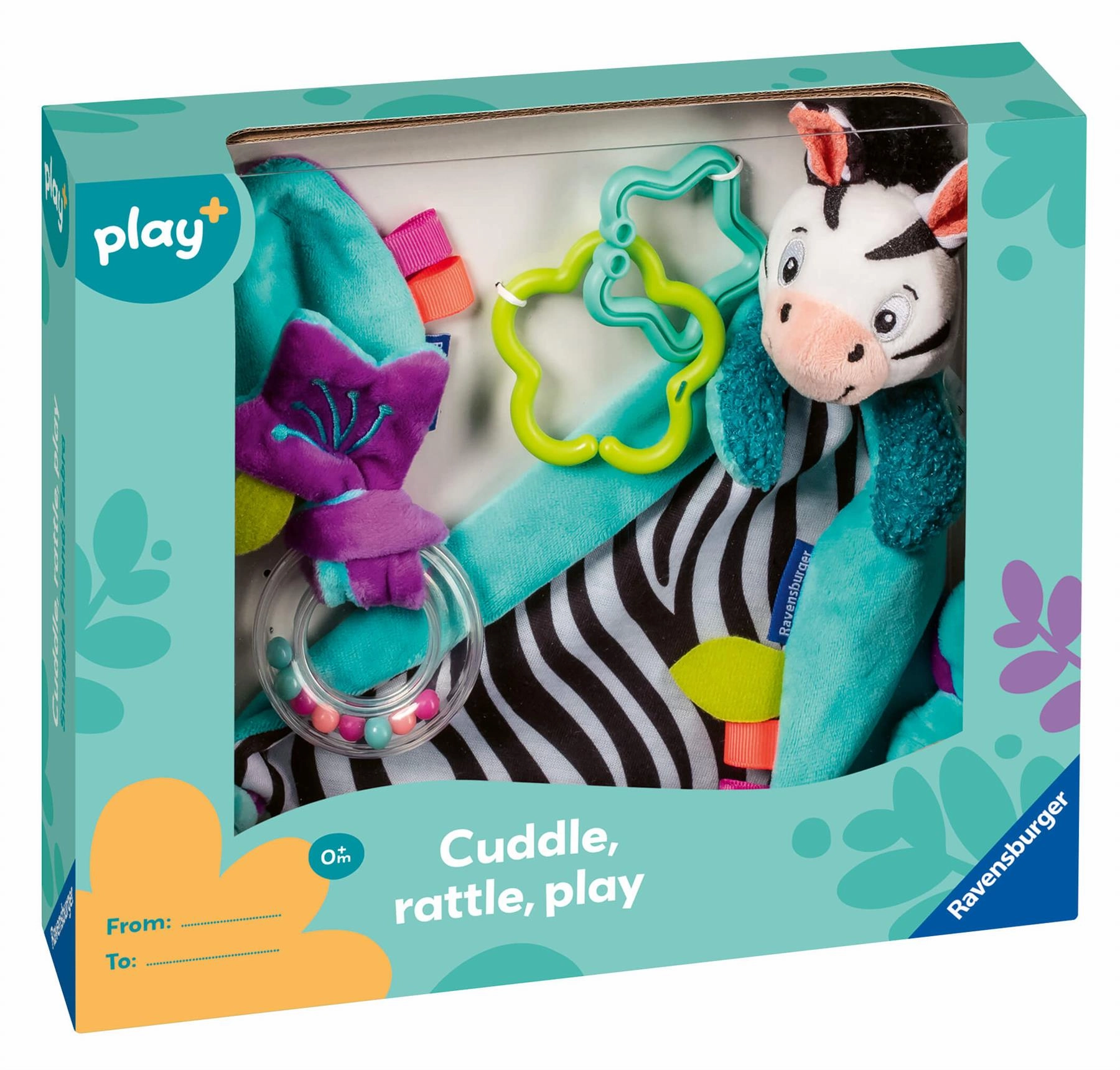 Play  My First Snuggle Friend: Zebra Blanket and Rattle Set for Babies