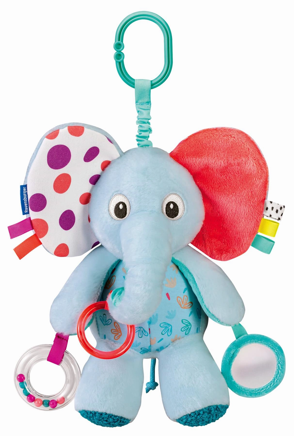 Play  Play & Explore Elephant Sensory Plush Toy with Rattle for Babies